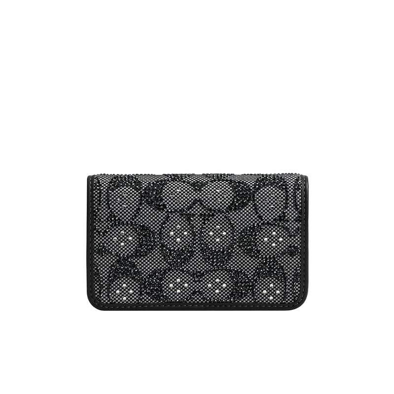 COACH Crystal Signature Jacquard Essential Slim Card Case