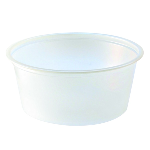 Fabri-Kal PC325 Portion Cups, 3 1/4 oz, Translucent, 125 Per Sleeve (Case of 20 Sleeves)