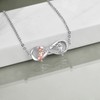 AOBOCO Sisters Gifts from Sister Sterling Silver Infinity Necklace Female