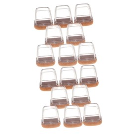 Tofficu 16 Pcs Transparent Slip Chair Leg Covers Durable Furniture Protectors for All Chair Types Scratch Resistant for Home Office Use