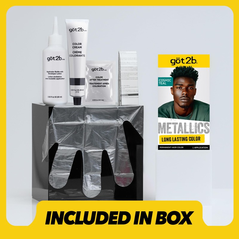 Schwarzkopf Got2b Metallics Permanent Hair Color, M75 Cosmic Teal