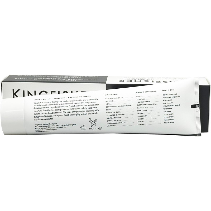 Kingfisher No Fluoride Charcoal Toothapste 100ml