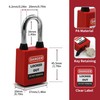 HiLKCO Lockout Tagout Lock Set 5 Pack Red Dustproof Padlocks