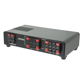 Monoprice 4-Channel Speaker Selector - Black Up To 140W Per Ch. Distribute Speakers, Perfect for Home Theater Audio