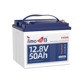 Timeusb 12V 50Ah Trolling Motor LiFePO4 Lithium Battery with Low-Temp Protection, 15000 Deep Cycle, Max. 60A Current at 30mins, 12V Battery for 20~70lb Boat Motor, Fish Finder, Instrument Panel etc.