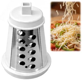 Shred Cone Replacement Compatible with Presto Salad Shooter 02910 & 02980, Cheese and Vegetable Shredder Attachment, Stainless Steel Drum with Durable Plastic Base for Pizza, Salads, Tacos