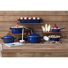 RIESS KELOmat "Enamel" Dirndl Schnabeltopf 1.7 L-Dirndlblau 14 CM