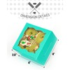 qiqee Blue Green Bakery Boxes with Window 4*4*2.5inch/55Packs Mini Cookie