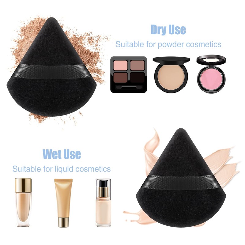 Pimoys 6 Pieces Powder Puff Face Soft Triangle for Loose