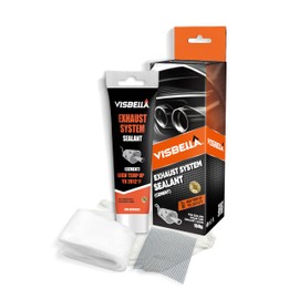 Visbella Auto Vehicle Exhaust System Sealant, Non-Slumping Professional Repair Crack Adhesive Super Glue Sealer for Car Mufflers, Tailpipes, Catalytic Converters (Box, Gram, 150)