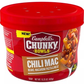 Campbell's Campbell’s Chunky Soup, Chili Mac Soup, 15.25 oz Microwavable Bowl