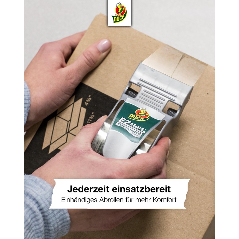Duck Easy Start Packing Tape - Transparent Tape for Careful