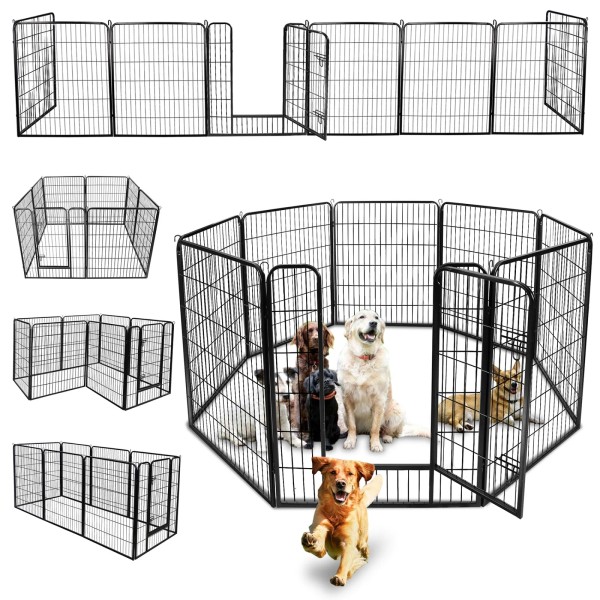 SEGAWE Foldable 8Panel Sturdy Dog Playpen Fence Small Animals Play