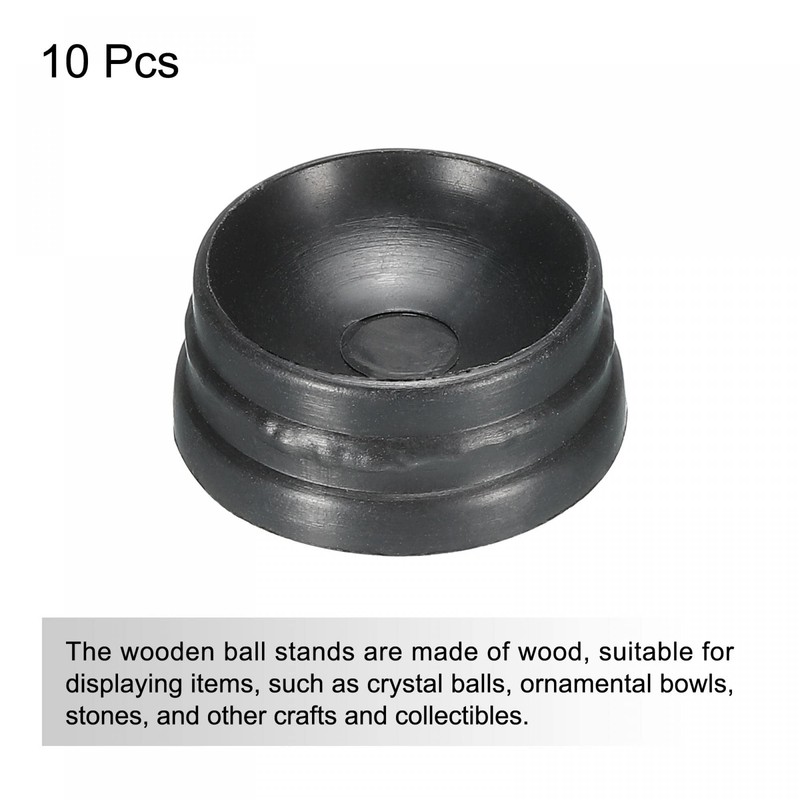 sourcing map Ball Stand Holders Displays Base Diameter 2.5cm Black