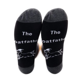 PXTIDY 2 Pairs Goat Dad Gifts The Goatfather Socks Funny Goat Lover Gifts Farmer Goat Father Gift