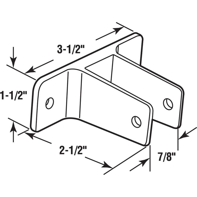 Prime-Line 656-6353 Two Ear Wall Bracket, For 7/8 In. Panels,