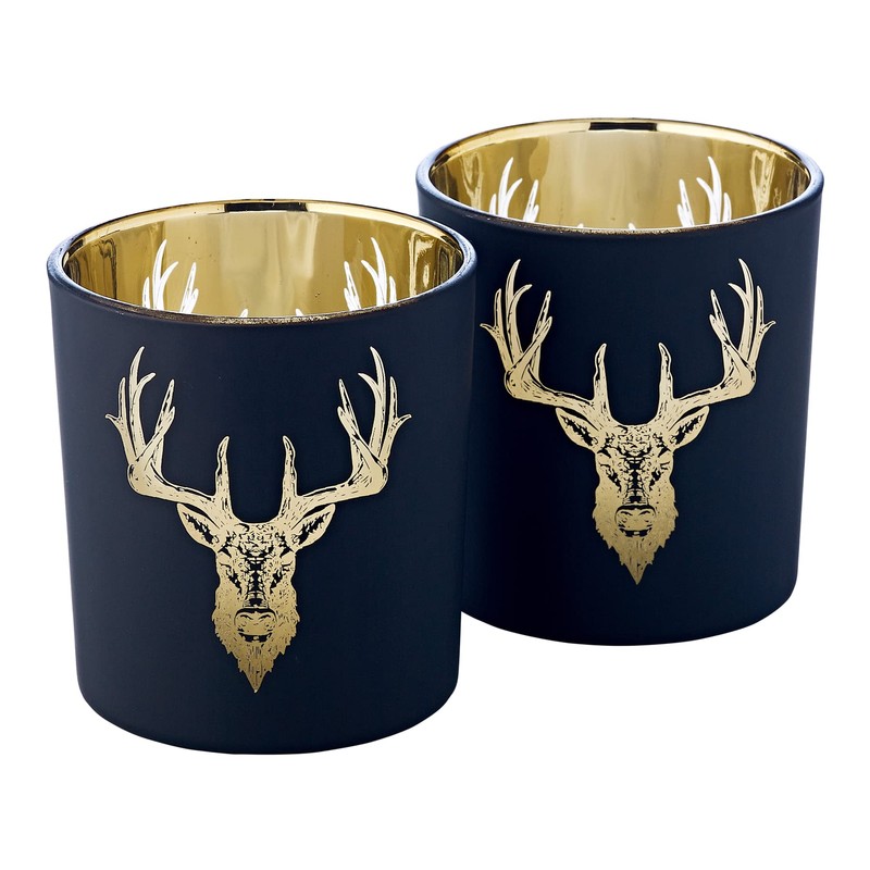 EDZARD Lio Tea Light Holder Set of 2 (Height 8