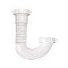 Pro Plumbing Supply Flexible P-Bend 1-1/2" Expandable Drain Pipe Extension Tube, White