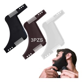 3 Pzs Plantilla Diseño Moldeado Barba Bigote Afeitado Barber