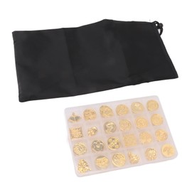 TOPINCN Juego de Sellos de Cera, 24 Piezas, Cabezales de Sellos de Cera Vintage, 1 Empuñadura de, Kit de Sellos de Cera con Caja de para Sobres de Invitación