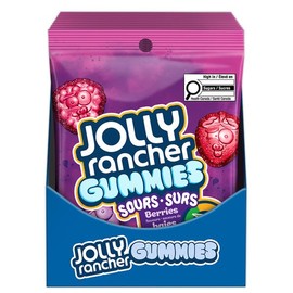 JOLLY RANCHER Sours Berries Gummies Original, Jolly Rancher, Bulk Candy to Share, Good for Kids Candy, 182g (Pack of 10)