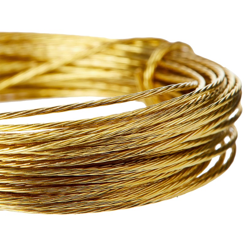Merriway BH02242 Brass Number 1 Picture Wire, 6 Metres (19.5