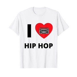 I Love Hip Hop - Heart Rap Fan T-Shirt