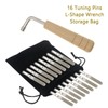 CashBeat Lyre Harp Tuning Kit, 16 Tuning Pins, L-Shape Wrench,