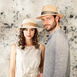 Stetson Lintano Toyo Straw Hat Women/Men – Made of 100% Toyota Straw – With Cotton Lining Band – Feather-Light and Comfortable – Travel Hat with Hat Band – Fedora – Sun Hat Spring/Summer, natural