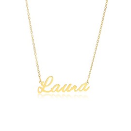 Zotair Name Necklaces made from tarnish free stainless steel (Laura (Gold))