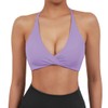 SUUKSESS Women 2 Piece Open Back Strappy Sports Bra Pack
