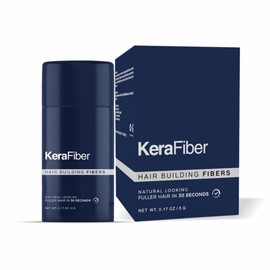 Hair Fibres Black by KeraFiber Professional-Natural Keratin Hair Building Fibres for Men and Women, Full Head of Hair in 30 Seconds (5g/0.17oz)- Travel Pack…
