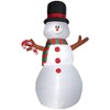 Gemmy Animated Christmas Airblown Inflatable Swiveling Snowman, 10 ft Tall