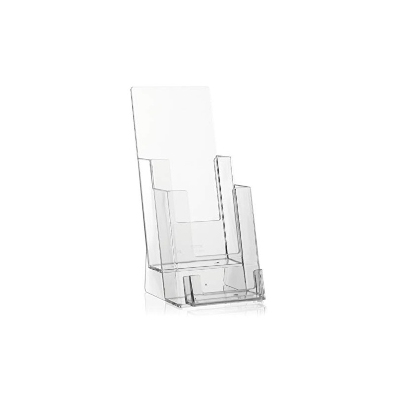 Brochure Stand in DIN Long Flyer Format with 2 Shelves