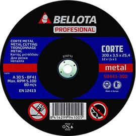 Bellota 50441-300 Abrasive Disc Stationary Machine Cutting Metal 300 mm, Standard