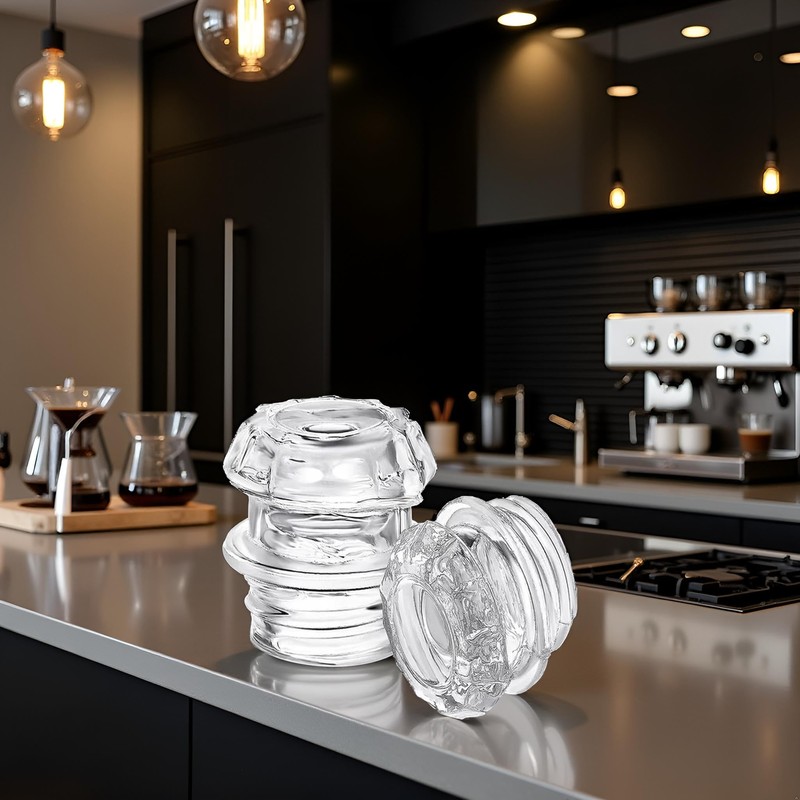 Clear Glass Replacement Top for Coffee Percolators - Transparent Knob