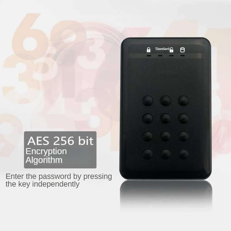 Aswalling HDD Enclosure SSD Case Encrypted Hard Drive Enclosure 5Gbps