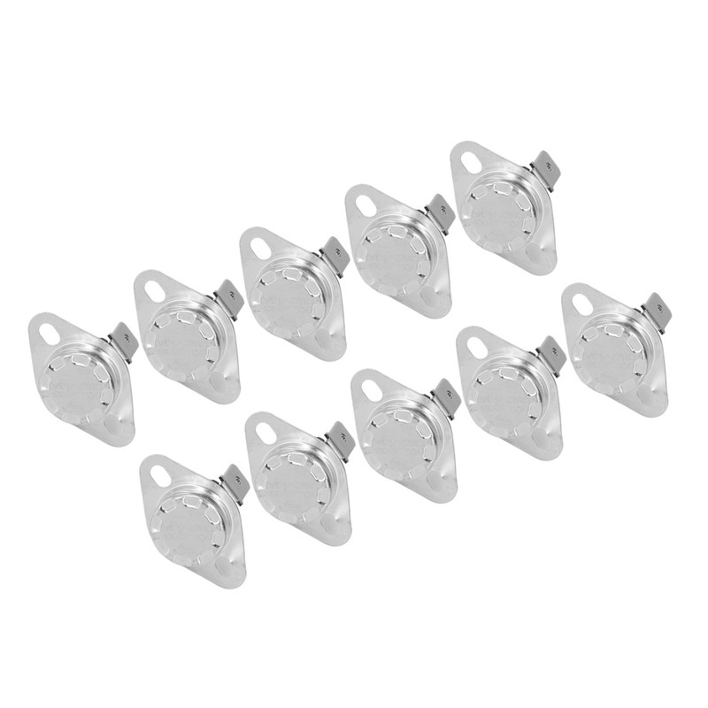 10Pcs Thermostat Thermal Switch Manual Hand Reset Bimetallic Chip Temperature
