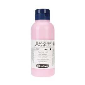 Schmincke - Akademie® Acrylic Colour, Light Ruby Red, 250 ml, 23345027, Fine Artist Acrylic Paint, Brilliant, Highly Lightfast and Cadmium-Free, for Acrylic Painting, Mixed Media
