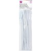 White Chenille Pipe Cleaners, 3mm x 12 inch, 100 Pack