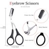 Professional Precision Trimmer Eyebrow Scissors Remover Beauty Tool with Comb
