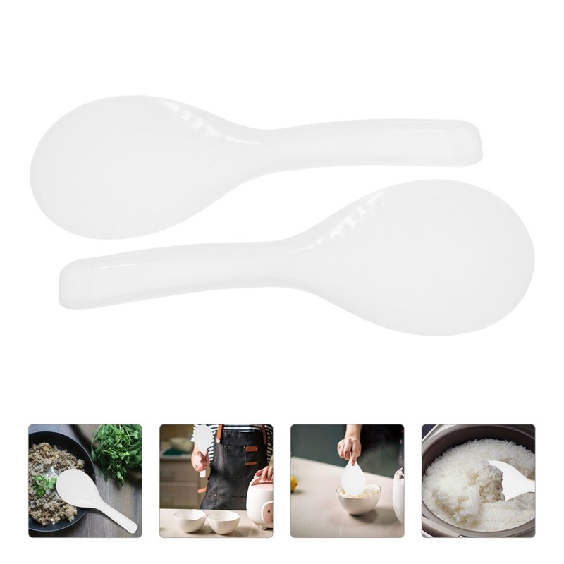 ULTECHNOVO 2Pcs Lightweight Non Stick Rice Paddle Spoon Kitchen Utensils
