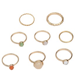 Stocking Stuffers Holiday Outfits for Women 2024 Gold Stackable Rings for Women Boho Stacking Rings Vintage Knuckle Rings Set Punk Goth Rings Crystal Heart Butterfly Star Rings Dainty Jewelry Gifts for Women