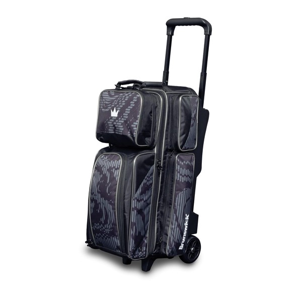 Brunswick Punisher Triple Roller Bowling Bag (Grey)