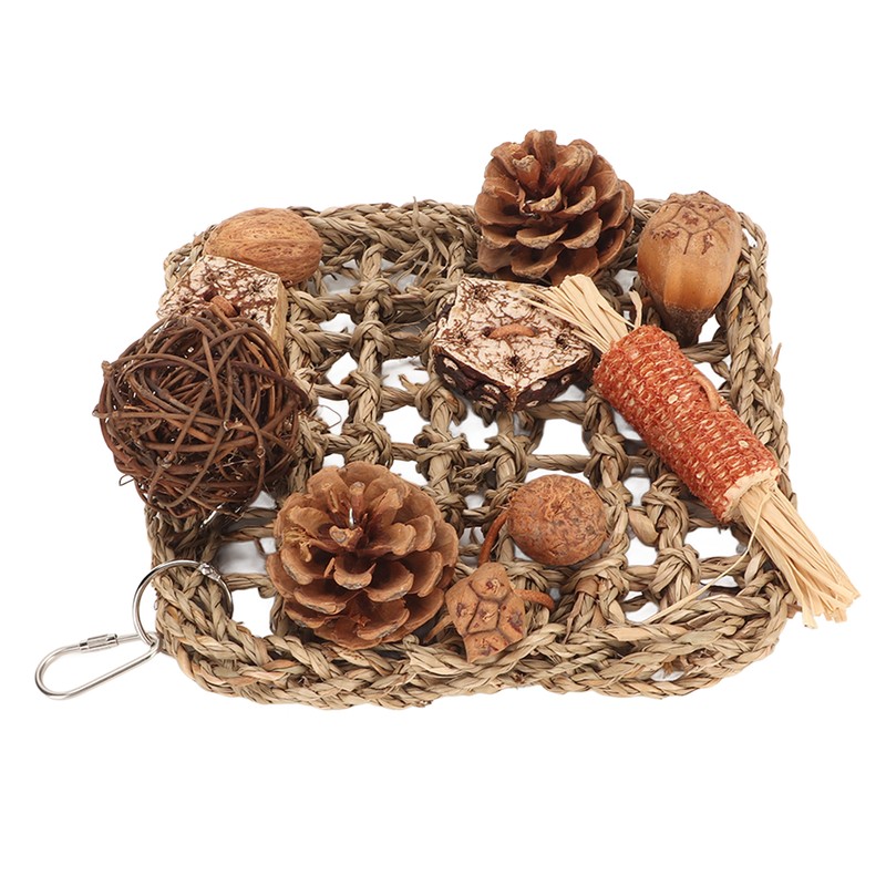 Bird Climbing Net Rattan Ball Pine Cone Corn Cob Nuts