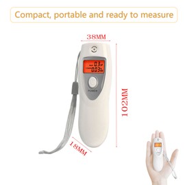 Breathalyzer Portable Breathalyzer Digital Breath Alcohol Tester Touchless with Red Backlight Audible Alert Automatic Shutdown for Personal Professional Use