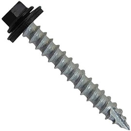 #14 Metal Roofing Screws: (500) Screws x 2" Black Hex Head Sheet Metal Roof Screw. Self Starting/Tapping Metal to woodsheet Metal siding Screws with EPDM Washer. for Corrugated Roofing