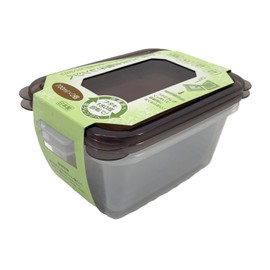 T-world Lid and Lid Storage Container, 23.7 fl oz (700 ml), Set of 2, Brown, Made in Japan