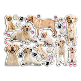 A5 Sticker Sheet Golden Labrador Vinyl Stickers - Dogs Puppy Animals Scrapbooking Travel Decoration Label Friend Girls Boys Aesthetic #80801