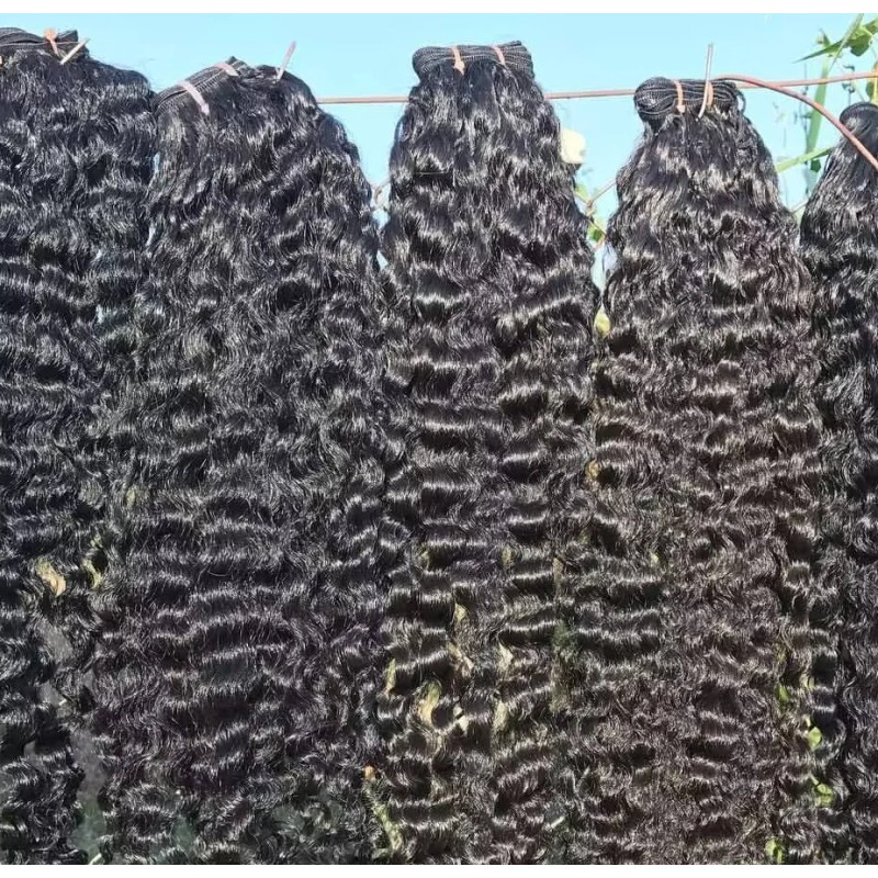 Raw Indian Human Hair Cuticle Aligned Bundle Extensionsstyle: burmese curly,